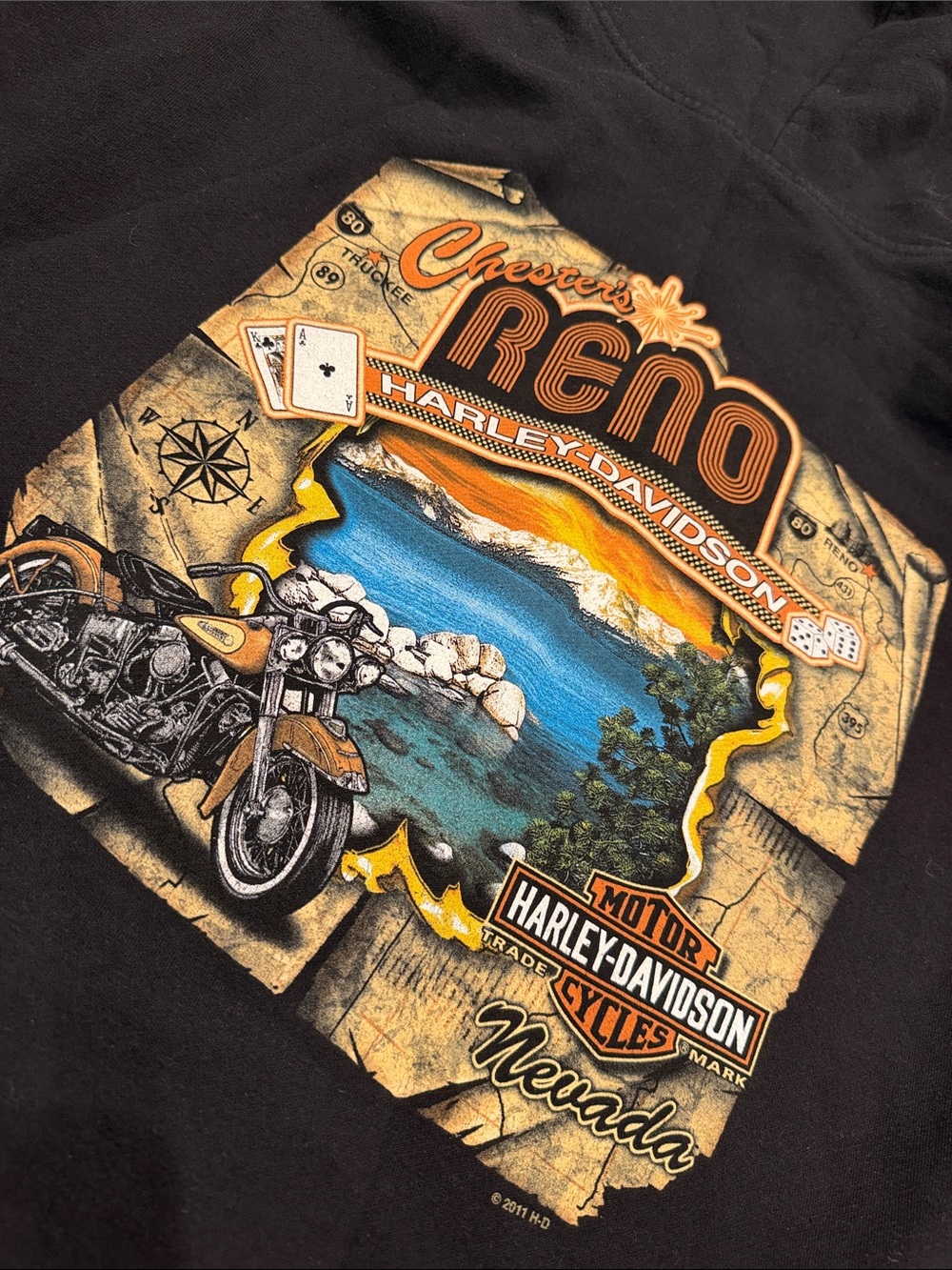 Harley-Davidson Black Reno Scenic Graphic Hoodie